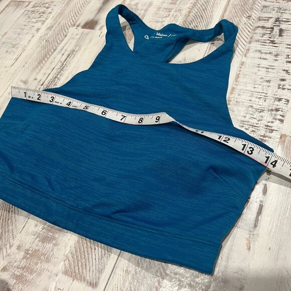 Outdoor Voices Crop Top Racer Back Heather Teal Padded Size Small - Picture 5 of 6